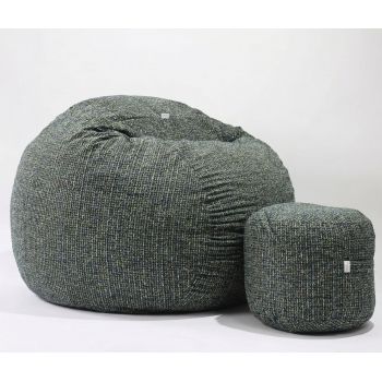 Set Fotoliu King Size cu Otoman (suport picioare), Material Textil - Nordic Field