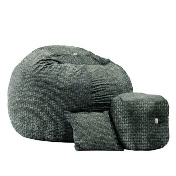 Set Fotoliu King Size cu Otoman (suport picioare) si Perna, Material Textil - Nordic Field