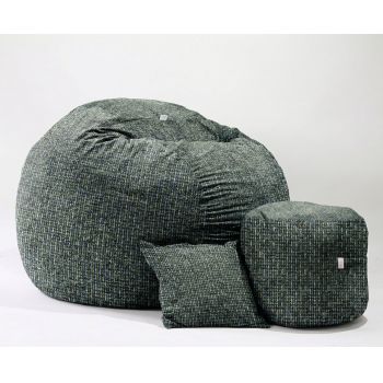 Set Fotoliu King Size cu Otoman (suport picioare) si Perna, Material Textil - Nordic Field