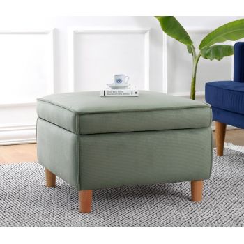 Taburet, Atelier del Sofa, 209FLF1420, Bumbac, Verde