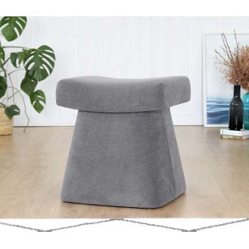 Taburet, Atelier del Sofa, 209FLF1446, Bumbac, Gri