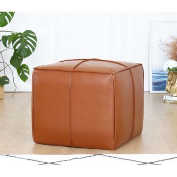 Taburet, Atelier del Sofa, 209FLF1450, Piele ecologica, Bej