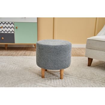 Taburet, Atelier del Sofa, 825BLC2394, Lemn, Gri