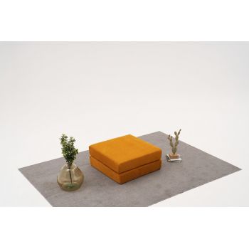 Taburet, Atelier del Sofa, 825BLC5228, Tesatura Chenille, Portocaliu