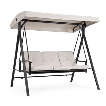 Balansoar de grădină gri antracit/bej din metal Taurus – Bizzotto