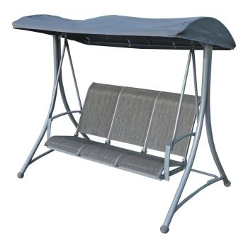 Balansoar de grădină gri din metal Hollywood – Rojaplast