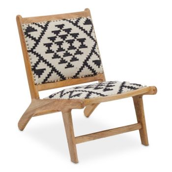 Fotoliu alb-negru/în culoare naturală Cefena – Premier Housewares