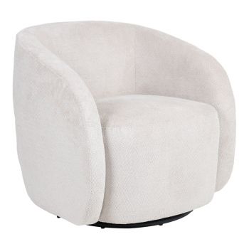 Fotoliu cu funcție de rotire Crem, 77x72x69 cm