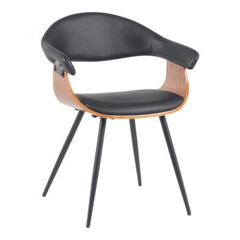 Fotoliu cu functie pivotanta Austen și lemn, 58x55x77 cm