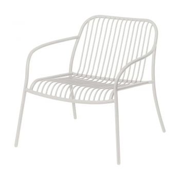 Fotoliu de grădină gri deschis din metal Yua Wire – Blomus