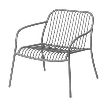 Fotoliu de grădină gri din metal Yua Wire – Blomus