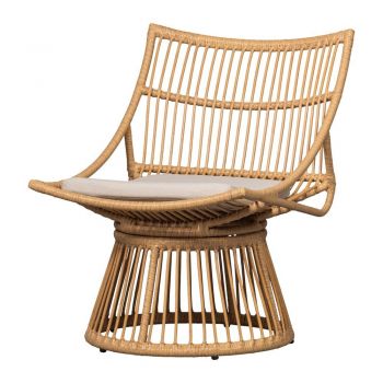 Fotoliu de grădină în culoare naturală din ratan artificial Alatna – WOOOD