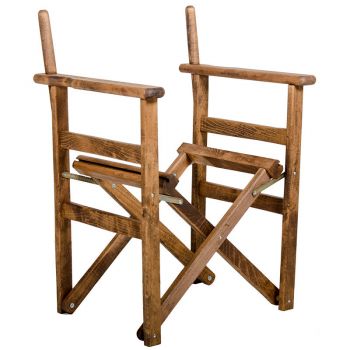 Fotoliu director cu cadru Retto, Lemn de Fag Solid, Nuc, Personalizabile