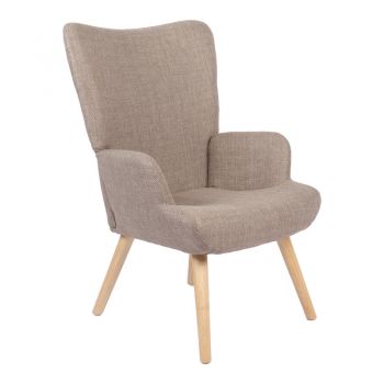 Fotoliu elegant Gerlina, Gri-Bej, 71x64x94 cm