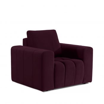 Fotoliu ELTAP, LazF_14, Lazaro, 108x89x85 cm, lemn/poliester, violet inchis