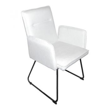 Fotoliu Essential din tesatura bej de metal, negru, 55x59x89 cm
