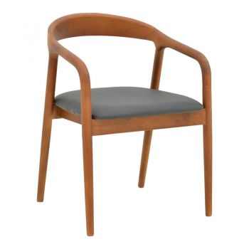 Fotoliu Hogie, Lemn de Cauciuc, Negru, 61x60x76 cm