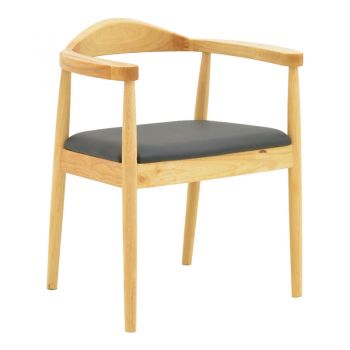 Fotoliu Joube, Cauciuc Negru, Natural, 59x48x73 cm