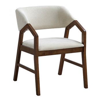 Fotoliu Livia, Lemn de Arbore de Cauciuc, 47x54x78 cm, Nuanta Nuc-Bej