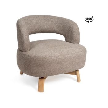 Fotoliu rotativ BORMIO - Taupe