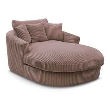 Fotoliu roz cu tapițerie din catifea reiată Belem – Bobochic Paris