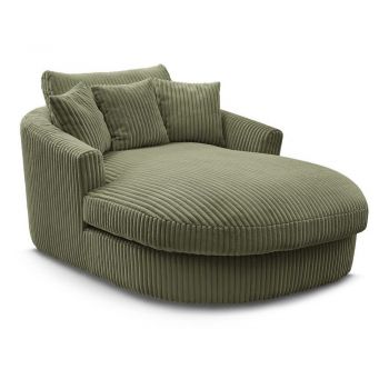 Fotoliu verde cu tapițerie din catifea reiată Belem – Bobochic Paris