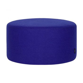 Puf albastru cu tapițerie din lână Folk – noo.ma