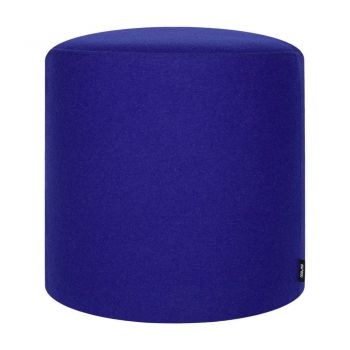Puf albastru cu tapițerie din lână Folk – noo.ma