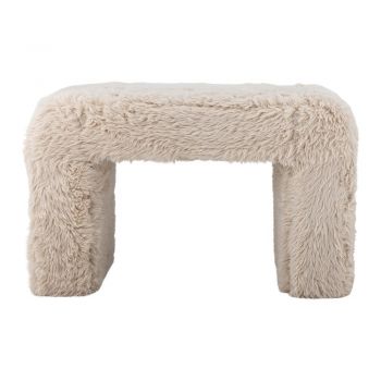 Puf bej cu tapițerie din blană artificială Bobbie – Bloomingville