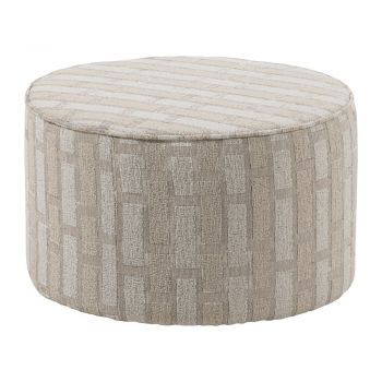 Puf bej cu tapițerie din chenille Sarli – WOOOD