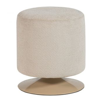 Puf bej cu tapițerie din țesătură bouclé Islen – WOOOD