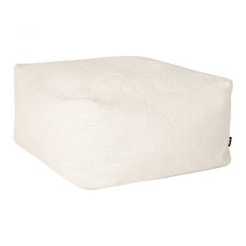 Puf bej cu tapițerie din țesătură bouclé Keno – noo.ma