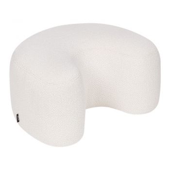 Puf bej cu tapițerie din țesătură bouclé Ü – noo.ma