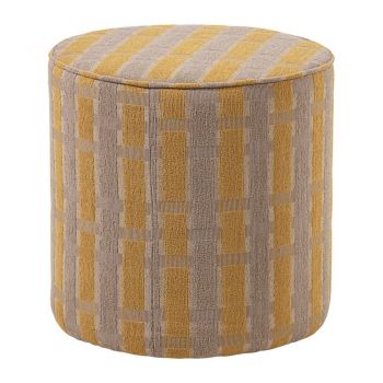 Puf galben cu tapițerie din chenille Sarli – WOOOD