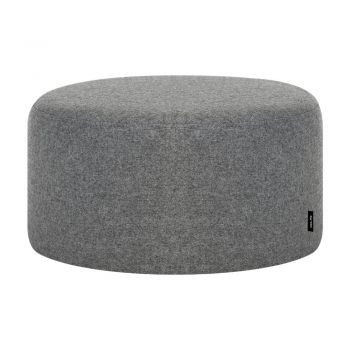 Puf gri cu tapițerie din lână Folk – noo.ma