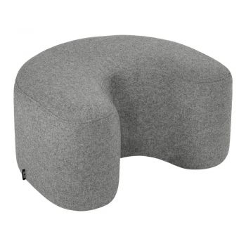 Puf gri cu tapițerie din lână Ü – noo.ma