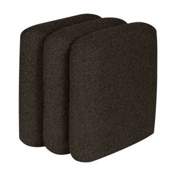 Puf maro cu tapițerie din țesătură bouclé Radd – noo.ma