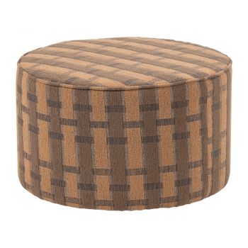 Puf roz/maro cu tapițerie din chenille Sarli – WOOOD