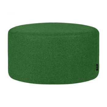 Puf verde cu tapițerie din lână Folk – noo.ma