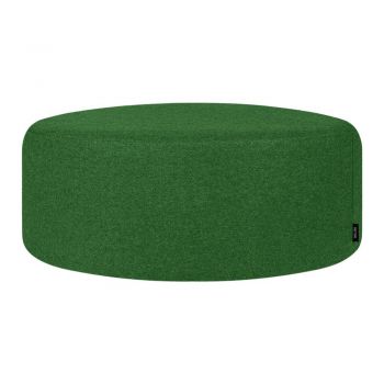 Puf verde cu tapițerie din lână Folk – noo.ma