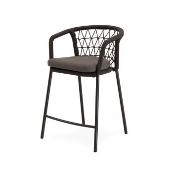 Scaun de bar EDRIN H65 CM - Gri inchis