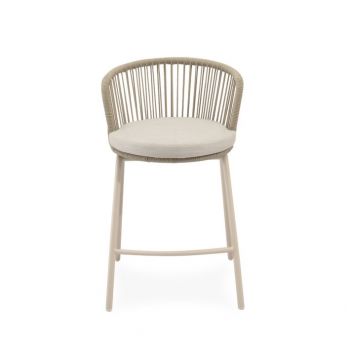 Scaun de bar PIERA BEIGE H64 CM - Grey