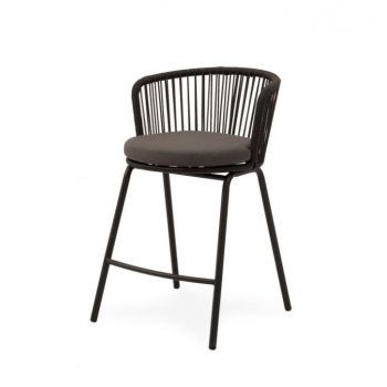 Scaun de bar PIERA H64 CM - Gri inchis