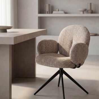 Scaun K568, bej inchis/negru, stofa clasica/otel, 65x64x82 cm - Default Title