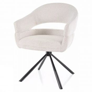 Scaun rotativ BORGOT - Cream