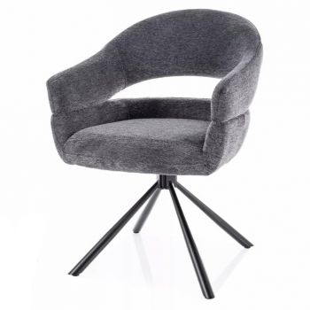 Scaun rotativ BORGOT - Gri inchis