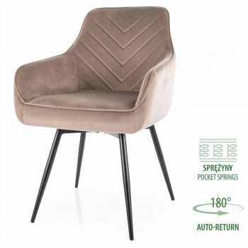 Scaun SERVIA VELVET - Beige