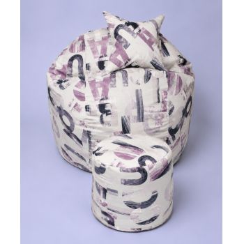 Set Fotoliu King Size cu Otoman (suport picioare) si Perna, Material Textil - Urban Mystique