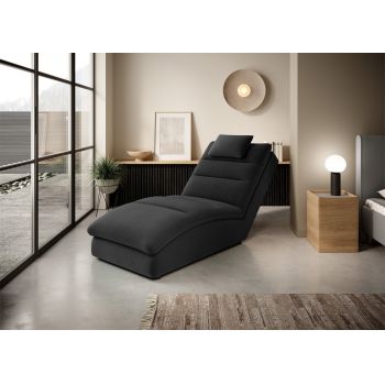 Sezlong living ELTAP, TAC-06NU, Taco, 170x85x95 cm, lemn/poliester, gri inchis