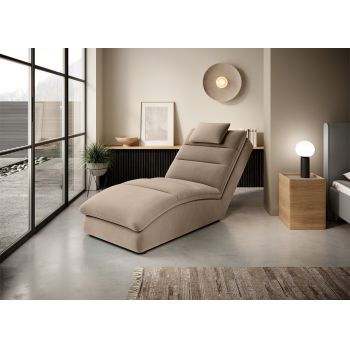 Sezlong living ELTAP, TAC-20NU, Taco, 170x85x95 cm, lemn/poliester, bej inchis